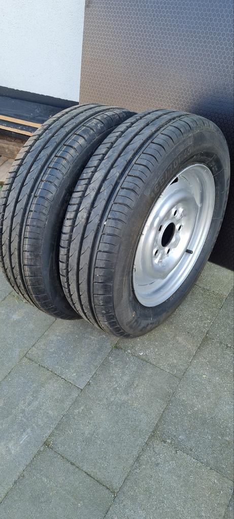 2 aanhanger banden 165/70r13, Auto diversen, Aanhangwagen-onderdelen, Ophalen