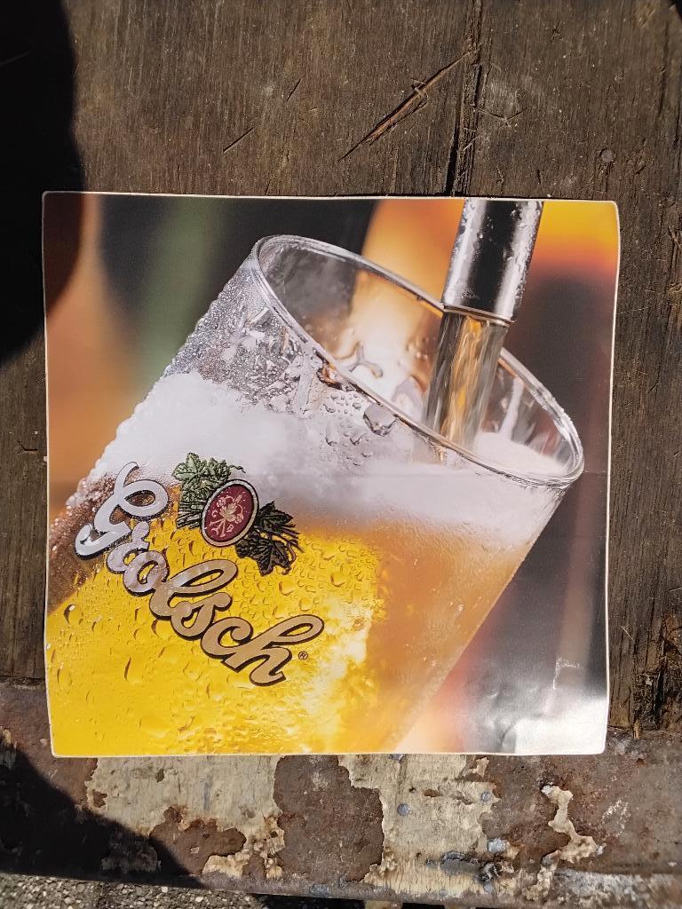 Grolsch grote sticker, Verzamelen, Ophalen, Zo goed als nieuw, Glas of Glazen, Grolsch