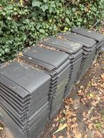 165 vlakke dakpannen en 13 vorsten - nieuw, Doe-het-zelf en Verbouw, Ophalen, Gebruikt, Steen of Klei, Zwart