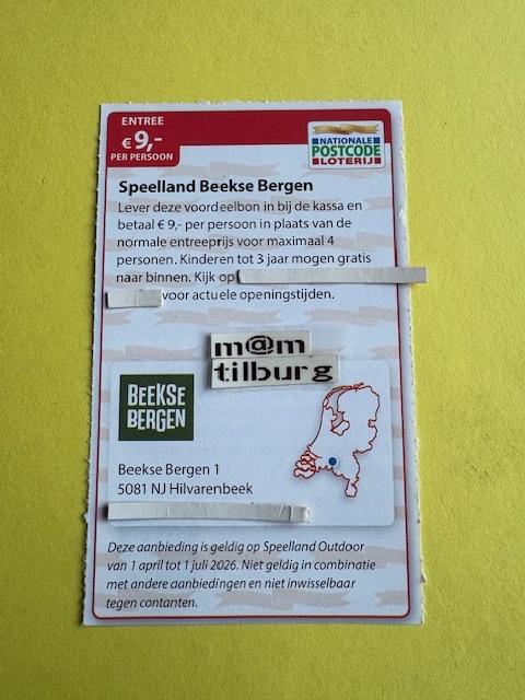 Speelland Beekse Bergen entree €9,- p.p., Drie personen of meer, Kortingsbon, Overige typen