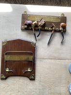 Krantenrek en Pijpenrek met 6 pijpen - Hout en Messing, Ophalen of Verzenden