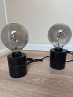 Ikea Markfrost marmer zwart met smokey lampbollen, Ophalen, Zo goed als nieuw