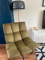 Olijfgroene comfortabele draaibare fauteuil, Huis en Inrichting, Fauteuils, Ophalen of Verzenden, Zo goed als nieuw, Stof, 75 tot 100 cm