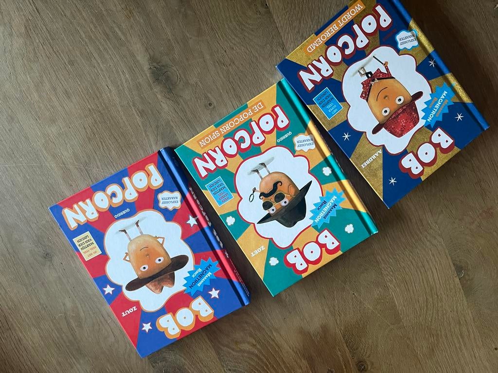 Bob Popcorn Boekenreeks - 3 delen, Ophalen of Verzenden, Zo goed als nieuw, Fictie algemeen