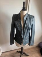 Caroline Biss leren jasje staalblauw 38 nieuw, Ophalen of Verzenden, Gedragen, Maat 38/40 (M), Blauw