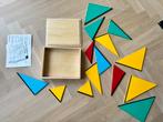 Montessori houten doos met constructieve driehoeken, Ophalen of Verzenden, Zo goed als nieuw