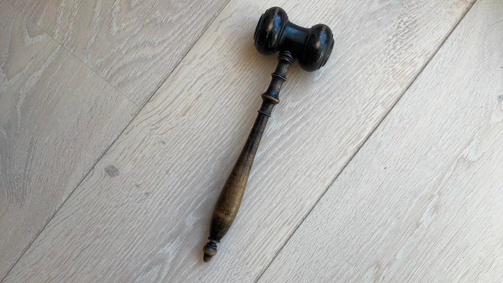 Hardhouten voorzitter hamer, Antiek en Kunst, Curiosa en Brocante, Ophalen of Verzenden
