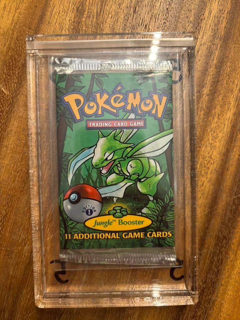 Pokemon sealed booster pack 1st edition jungle scyther art, Verzenden, Zo goed als nieuw