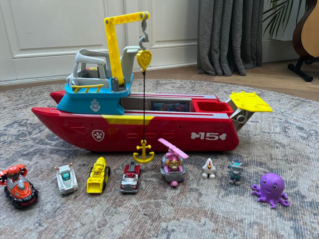 Paw Patrol Patroller boot met geluid en actiefiguren, Kinderen en Baby's, Speelgoed | Actiefiguren, Ophalen of Verzenden, Gebruikt