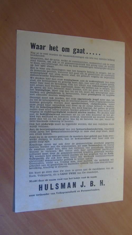 Folder Katholieke Volkspartij, Ophalen of Verzenden, Gelezen, Nederland