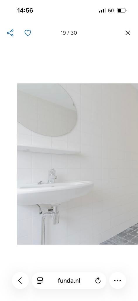Wastafel + kraan en spiegel, Ophalen of Verzenden, Gebruikt