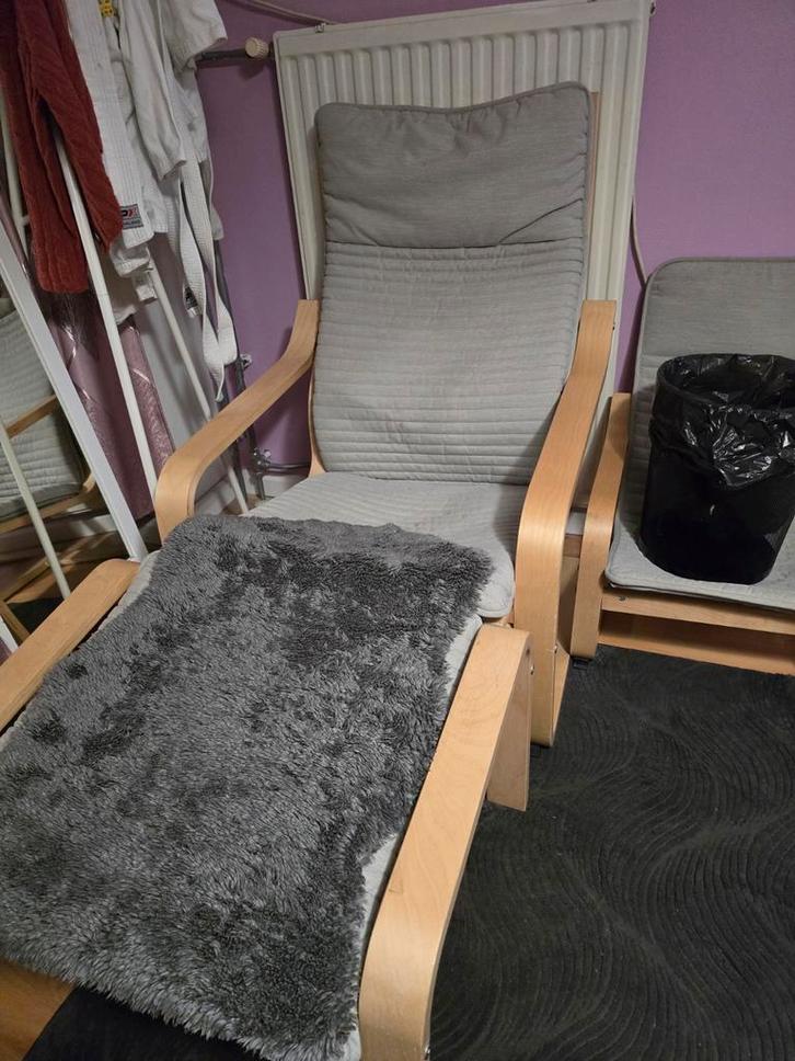 Ikea Borstvoeding Stoel, Huis en Inrichting, Stoelen, Gebruikt, Eén, Hout, Stof, Grijs, Ophalen