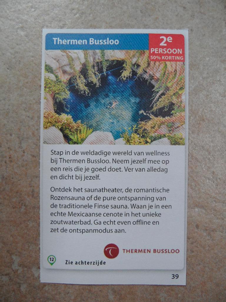 Thermen Bussloo kortingsbon, Drie personen of meer, Kortingsbon, Spa of Sauna