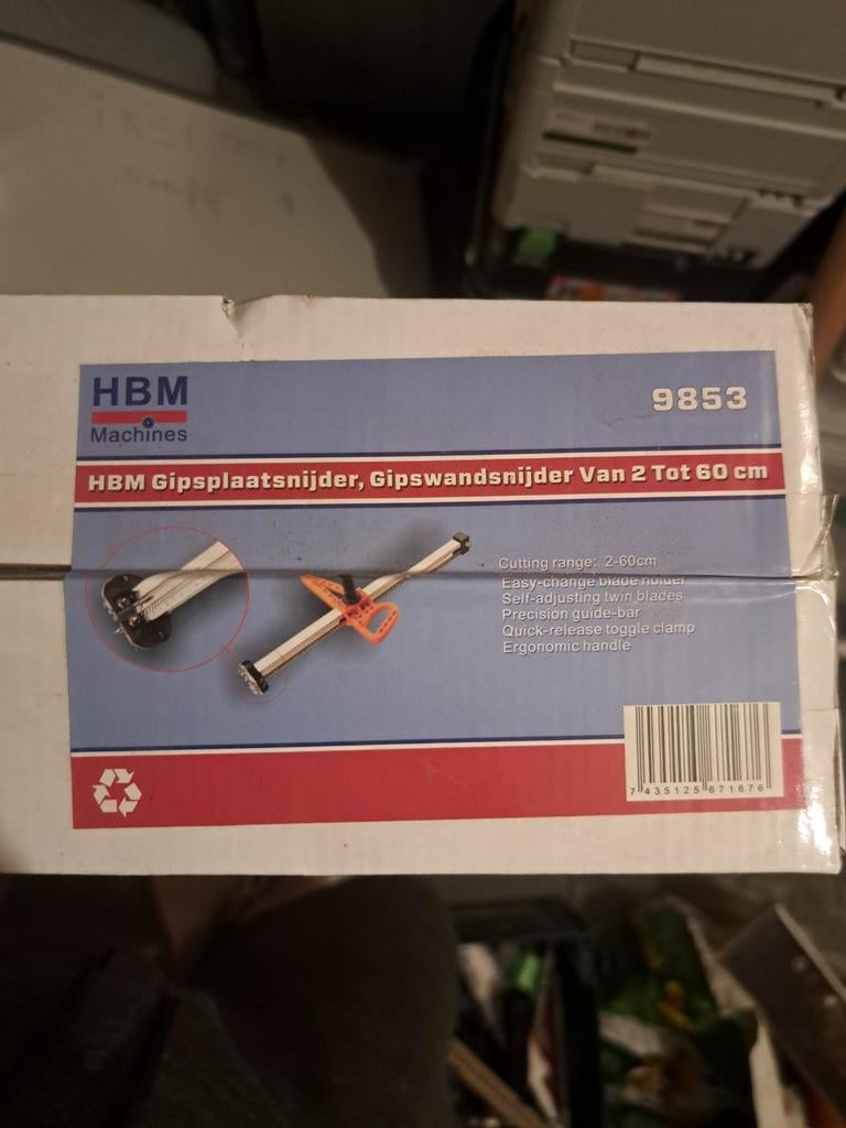 HBM Gipsplaatsnijder / Gipswandsnijder 2-60 cm, Ophalen, Nieuw