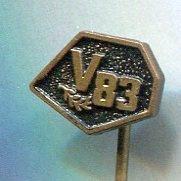 V83 Vredestein koper banden speldje ( H_133a ), Verzamelen, Speldjes, Pins en Buttons, Zo goed als nieuw, Speldje of Pin, Transport