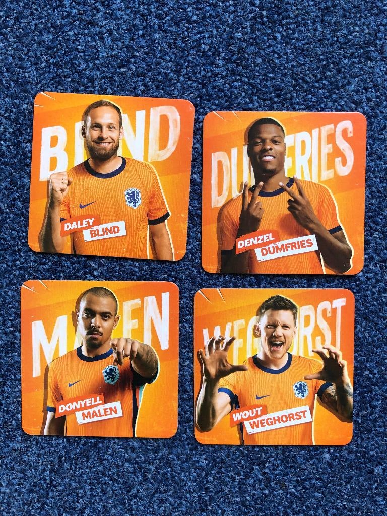 AH voetbal onderzetters 4x nr 25;27;58;60, Albert Heijn, Ophalen of Verzenden