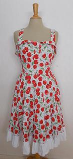 Grappige 100% katoen kersen print jurk! L/XL, Kleding | Dames, Jurken, Overige kleuren, Verzenden, Maat 42/44 (L), Zo goed als nieuw