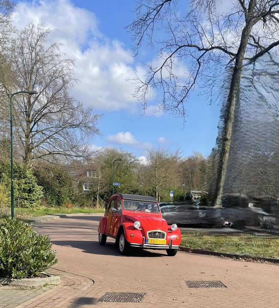 Citroën 2CV 0.6 Club 1989 Rood, Auto's, Voorwielaandrijving, 602 cc, Cabriolet, 400 kg