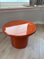 Oranje bijzettafel, Minder dan 45 cm, Gebruikt, Rond, Ophalen of Verzenden