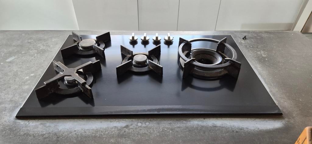 5 pits Gasfornuis - Wokbrander, Ophalen, 60 cm of meer, Gas, Vrijstaand