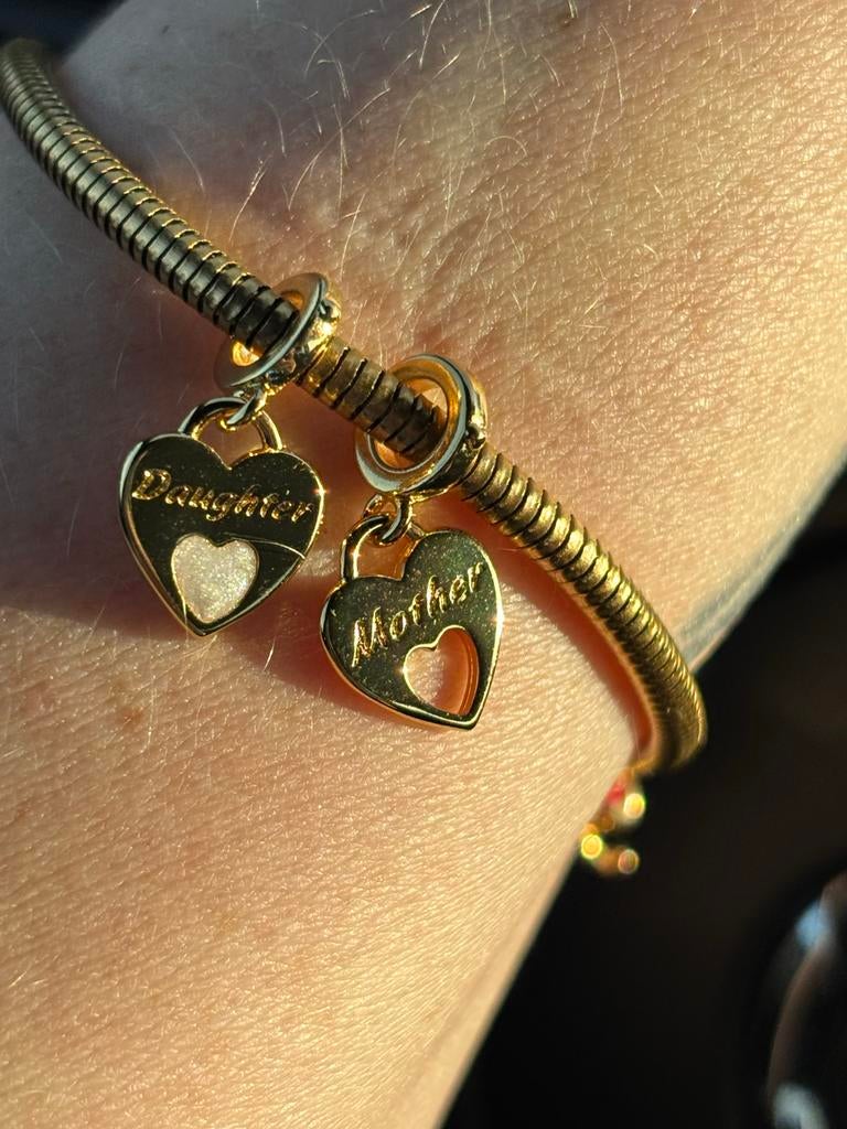 Pandora Moeder Dochter Bedels - 2 Stuks, Overige materialen, Pandora, Ophalen of Verzenden, Zo goed als nieuw