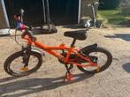 Kinderfiets Btwin 16 inch - Oranje, Fietsen en Brommers, Ophalen, Gebruikt, 16 tot 20 inch, Zijwieltjes