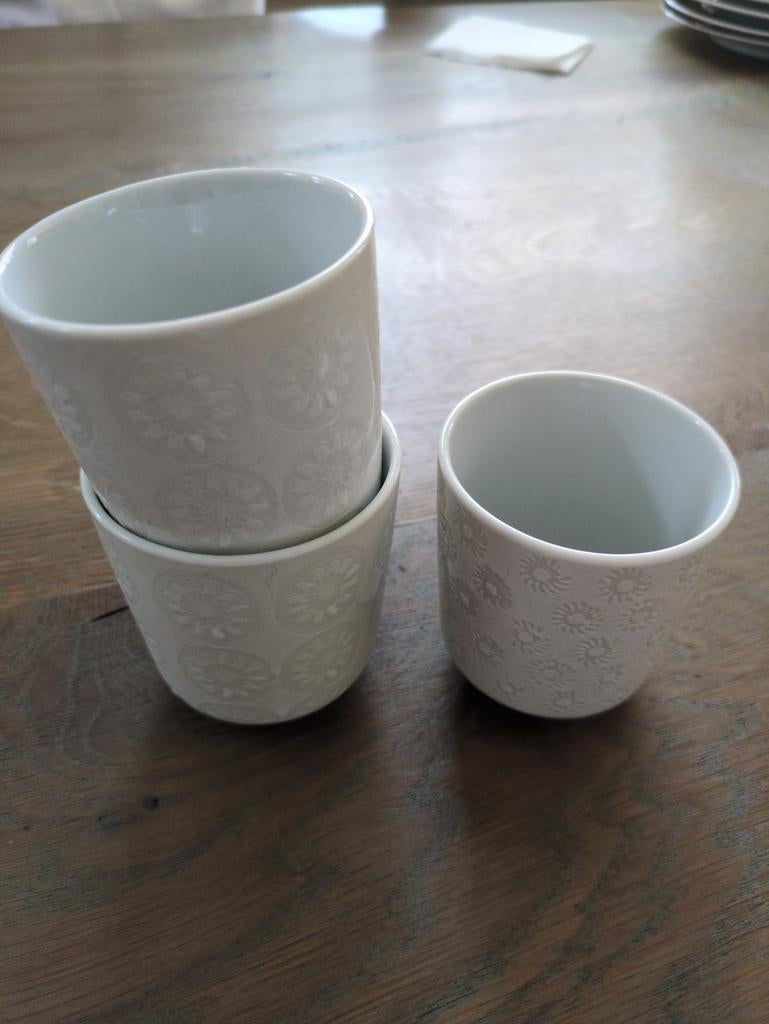 Pols Potten Kopjes - Set van 3, Keramiek, Ophalen of Verzenden, Zo goed als nieuw, Overige stijlen