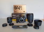 Nikon F75 Kit en Nikkor zoomlens 70-300 mm, Audio, Tv en Foto, Fotocamera's Analoog, Ophalen of Verzenden, Zo goed als nieuw, Spiegelreflex