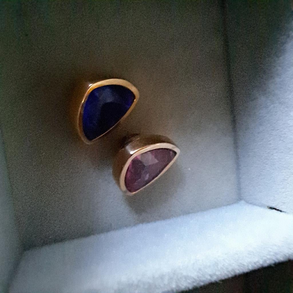 (r) *3* MelanO Meddys/steentjes twisted rosé zetting, 2 of 3 bedels, Ophalen, Overige materialen, Overige merken