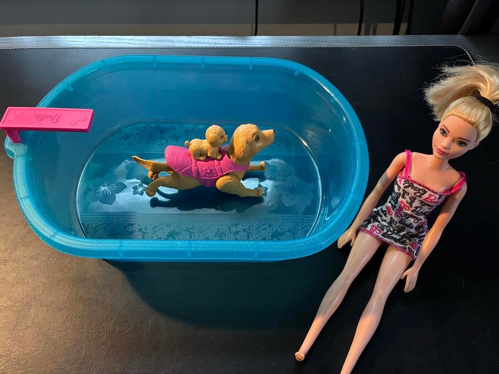 Barbie puppy zwembad, Ophalen of Verzenden, Gebruikt, Barbie