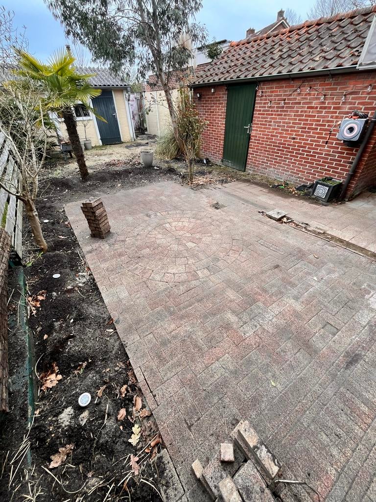 Gebruikte terrastegels, Tuin en Terras, Tegels en Klinkers, Ophalen, Gebruikt, 10 m² of meer, Beton