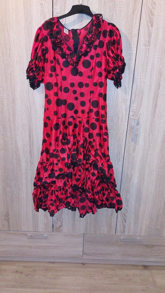 Spaanse jurk, Kleding | Dames, Ophalen of Verzenden, Zo goed als nieuw, Maat 38/40 (M), Carnaval