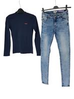 Gave blauwe Coolcat supersoft stretch jeans Indy mt 158-164., Kinderen en Baby's, Kinderkleding | Maat 158, Broek, Coolcat, Zo goed als nieuw