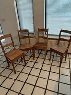 4 houten stoelen, Antiek en Kunst, Ophalen