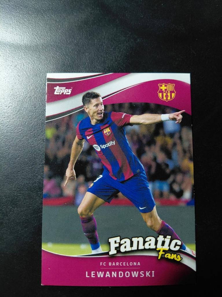Lewandowski (fc barcelona) fanatic fans topps, Ophalen of Verzenden, Nieuw, Buitenlandse clubs, Spelerskaart