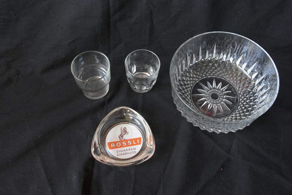 Glas: glazen schaal asbak ( retro vintage antiek sixties ), Ophalen, Zo goed als nieuw, Asbak