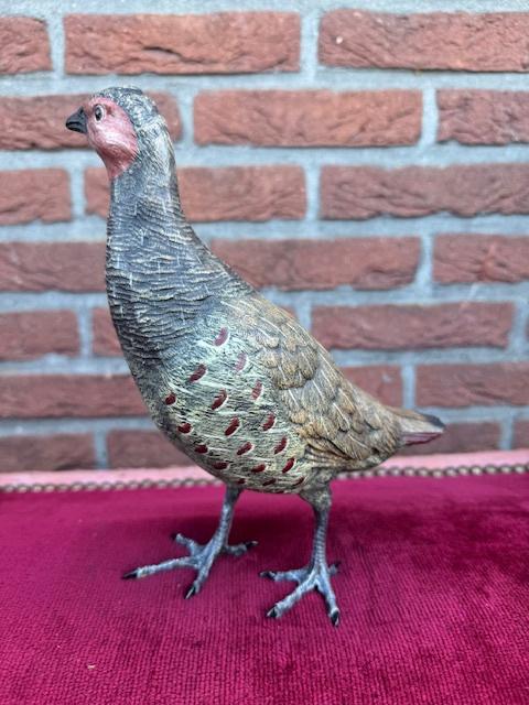 Weens brons: levensechte patrijs/ partridge, Antiek en Kunst, Antiek | Koper en Brons, Ophalen of Verzenden, Brons