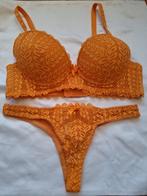 Nieuw Oranje Kanten Lingerie Setje - BH en String, Kleding | Dames, Ondergoed en Lingerie, Onbekend, Ophalen of Verzenden, Oranje