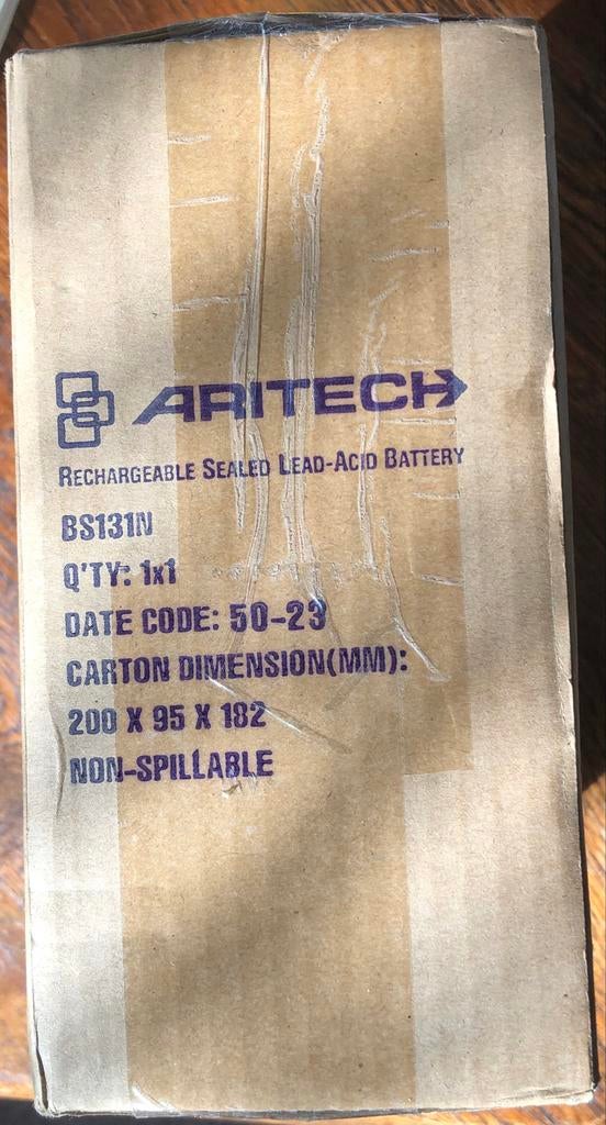 Aritech BS131N Droge Accu - 12V 18Ah Loodaccu, Ophalen of Verzenden, Nieuw