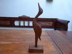 Vintage houten beeldje van een vogel, 30 cm., Ophalen of Verzenden