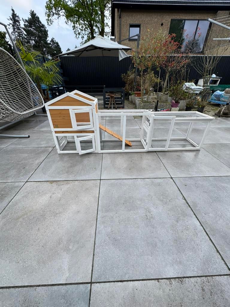 Konijnenhok nieuw, Dieren en Toebehoren, Knaagdieren en Konijnen | Hokken en Kooien, Minder dan 60 cm, 110 cm of meer, Ophalen of Verzenden