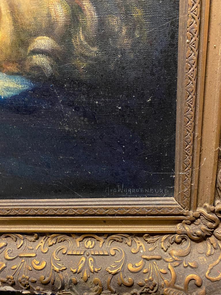 schilderij Madonna met kind in barokke lijst, Ophalen