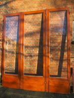 328hx220br Hoge 3dlg. deur met bovenlicht, facetgesl. glas, Ophalen