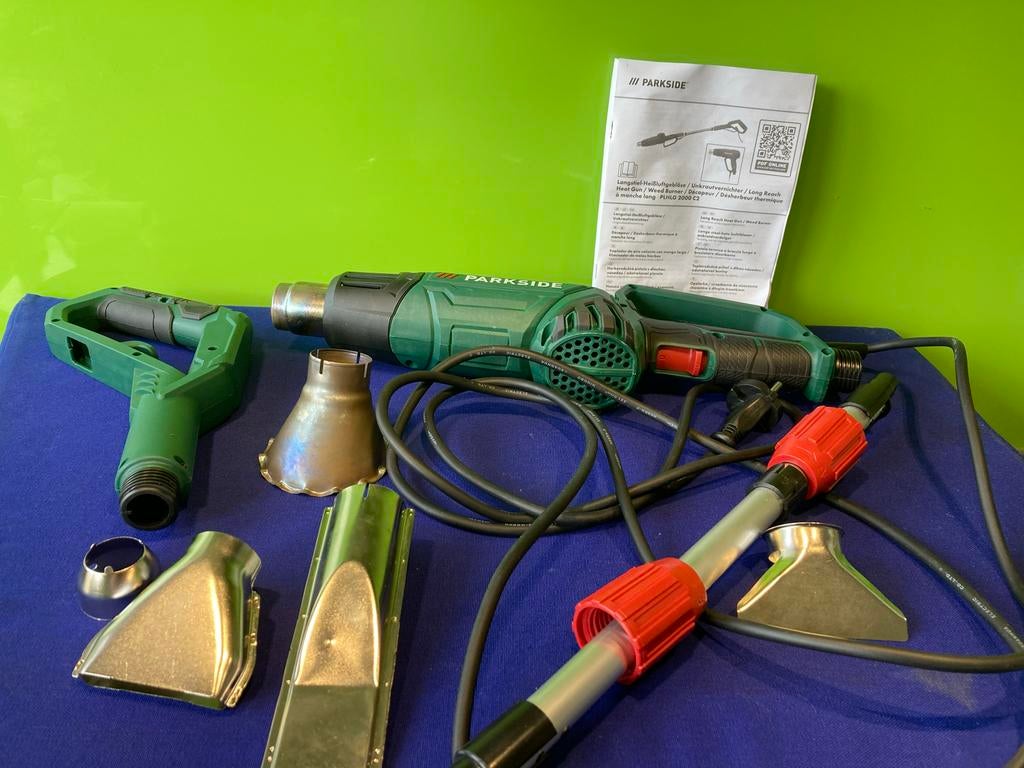 Parkside onkruidbrander / heteluchtpistool 2000W 2-in-1, Ophalen of Verzenden, Zo goed als nieuw