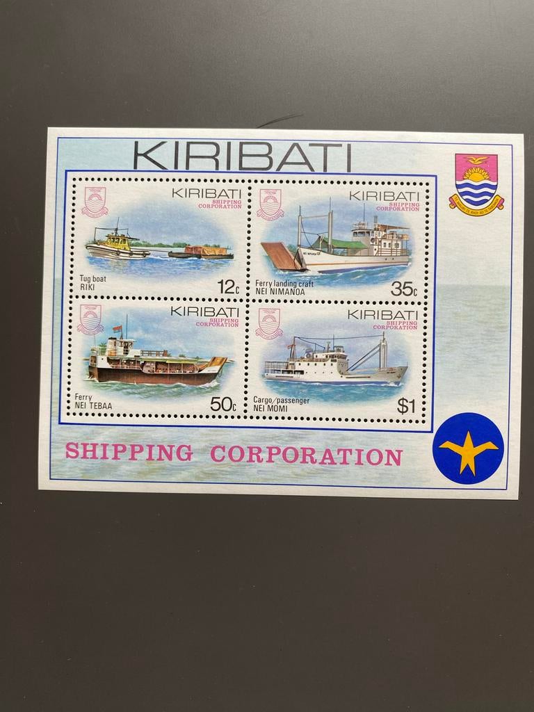 Postzegelvel Kiribati 1984 Schepen, Ophalen of Verzenden, Postfris, Overige thema's