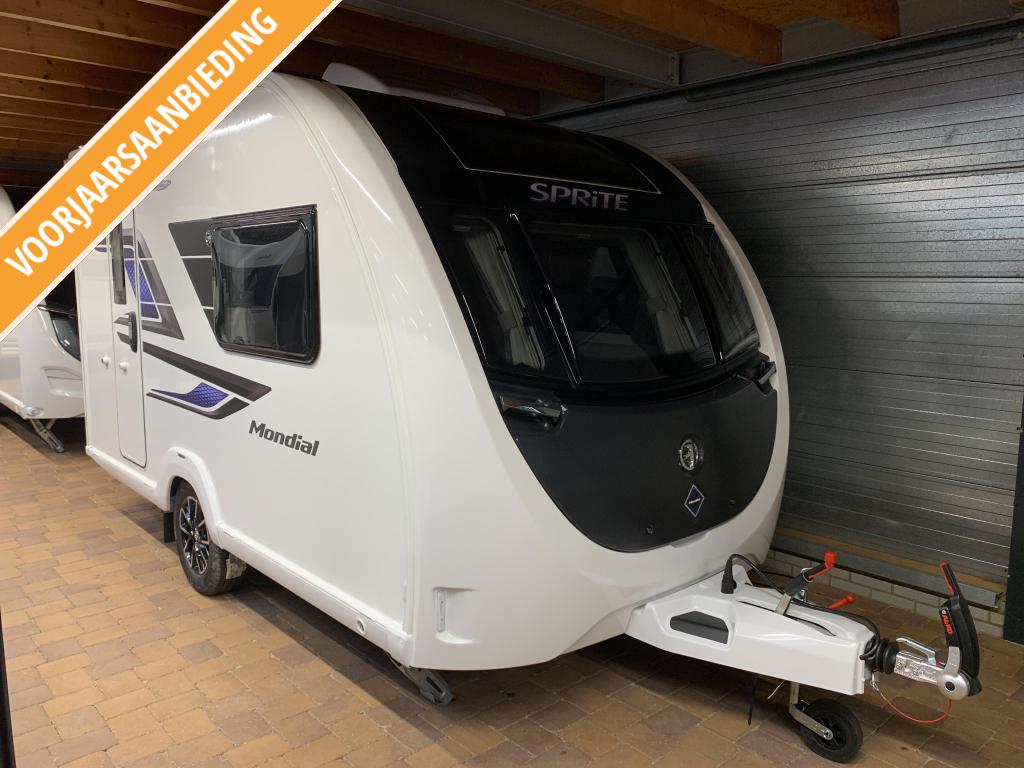Sprite Mondial 370 SE Voorjaarsdeal!!!, Caravans en Kamperen, Caravans, Standaardzit, Tot en met 2, Bedrijf, 750 - 1000 kg