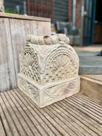 Set 2 zware grote poeren ornamenten India hoffz ornament, Ophalen, Gebruikt, Steen, Overige typen