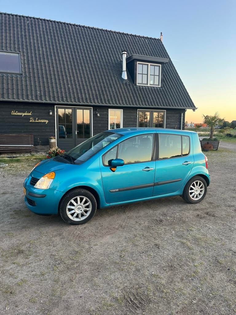 Renault Modus 1.6 16V AUT 2005 Blauw. 116956 km, Stof, 4 cilinders, Blauw, Origineel Nederlands