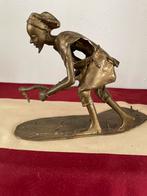 Zwaar bronzen beeld van boer uit Benin, Ophalen of Verzenden