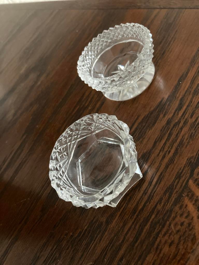 Vintage Kristallen Zout- en Pepervaatjes - Set van 2, Antiek en Kunst, Ophalen
